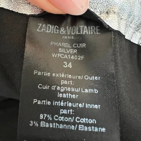 Zadig & Voltaire Pharel Leather Leggings - Picture 7 of 7